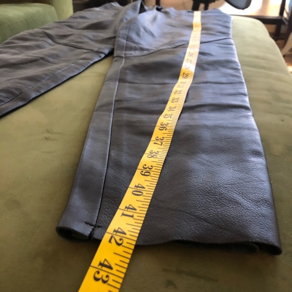 Supple High Waist Leather Pants - Picture 8 of 14